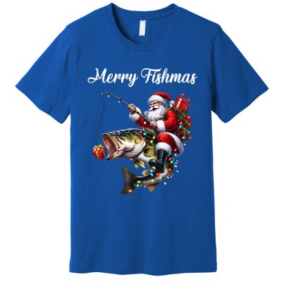 Merry Fishmas Santa Christmas Fisher Great Gift Premium T-Shirt