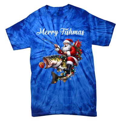 Merry Fishmas Santa Christmas Fisher Great Gift Tie-Dye T-Shirt