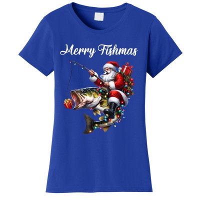 Merry Fishmas Santa Christmas Fisher Great Gift Women's T-Shirt