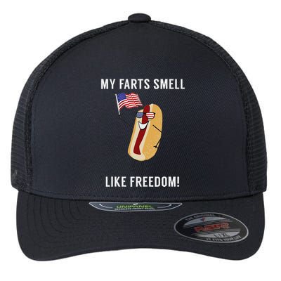 My Farts Smell Like Freedom Funny Patriotic Flexfit Unipanel Trucker Cap