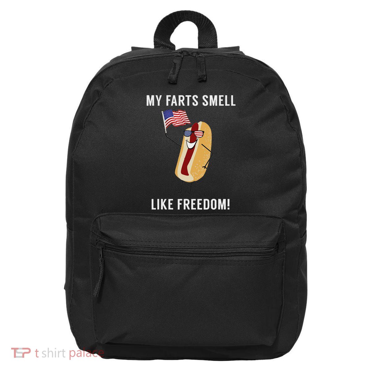My Farts Smell Like Freedom Funny Patriotic 16 in Basic Backpack