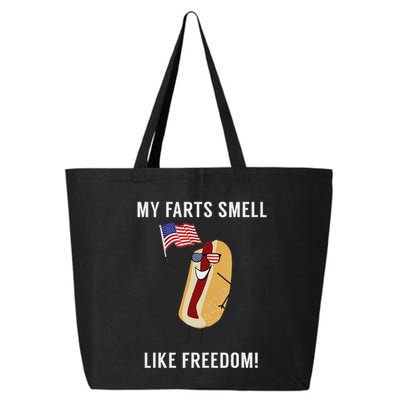 My Farts Smell Like Freedom Funny Patriotic 25L Jumbo Tote