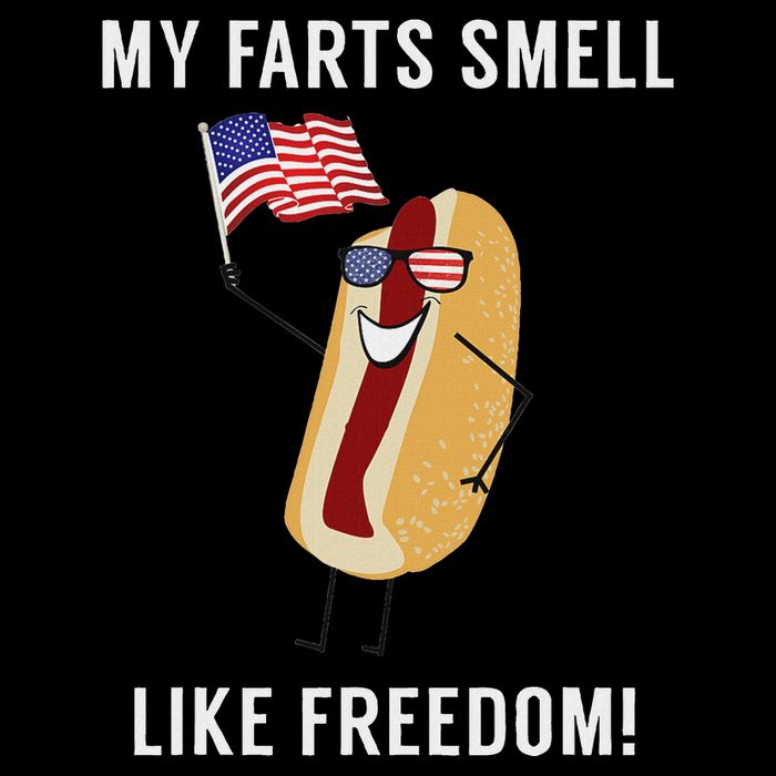 My Farts Smell Like Freedom Funny Patriotic Cropped Pullover Crew