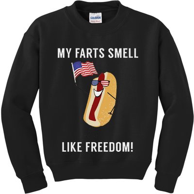 My Farts Smell Like Freedom Funny Patriotic Kids Sweatshirt