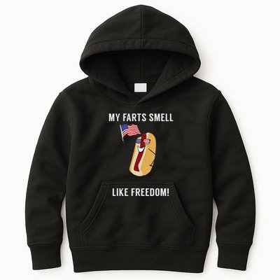 My Farts Smell Like Freedom Funny Patriotic Kids Hoodie