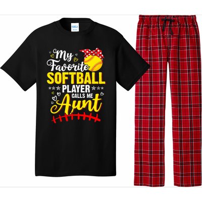 My Favorite Softball Player Calls Me Aunt Softball Auntie Pajama Set