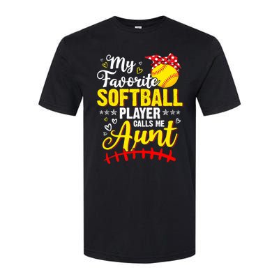 My Favorite Softball Player Calls Me Aunt Softball Auntie Softstyle CVC T-Shirt