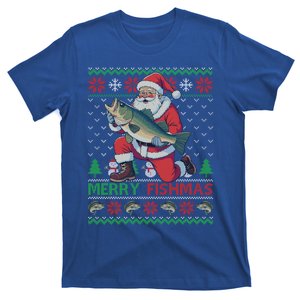 Merry Fishmas Santa Fishing Fisher Ugly Christmas Meaningful Gift T-Shirt