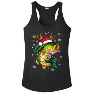 Merry Fishmas Santa Fishing Funny Fisher Lovers Christmas Meaningful Gift Ladies PosiCharge Competitor Racerback Tank