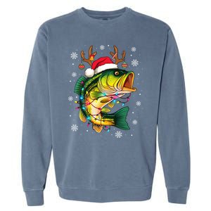 Merry Fishmas Santa Fishing Funny Fisher Lovers Christmas Meaningful Gift Garment-Dyed Sweatshirt