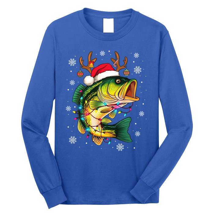 Merry Fishmas Santa Fishing Funny Fisher Lovers Christmas Meaningful Gift Long Sleeve Shirt