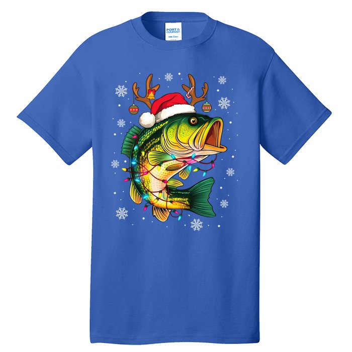 Merry Fishmas Santa Fishing Funny Fisher Lovers Christmas Meaningful Gift Tall T-Shirt