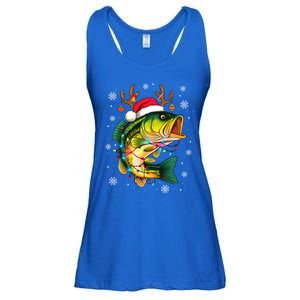 Merry Fishmas Santa Fishing Funny Fisher Lovers Christmas Meaningful Gift Ladies Essential Flowy Tank