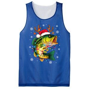 Merry Fishmas Santa Fishing Funny Fisher Lovers Christmas Meaningful Gift Mesh Reversible Basketball Jersey Tank