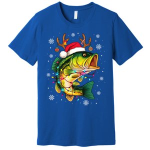 Merry Fishmas Santa Fishing Funny Fisher Lovers Christmas Meaningful Gift Premium T-Shirt