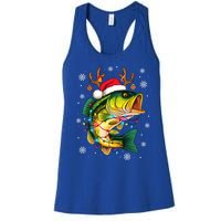 Merry Fishmas Santa Fishing Funny Fisher Lovers Christmas Meaningful Gift Women's Racerback Tank