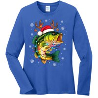 Merry Fishmas Santa Fishing Funny Fisher Lovers Christmas Meaningful Gift Ladies Long Sleeve Shirt