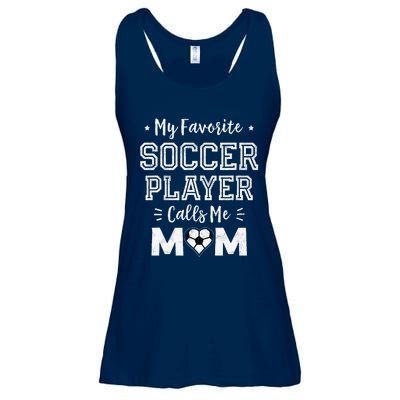 My Favorite Soccer Player Calls Me Mom Cute Soccer Mom Ladies Essential Flowy Tank