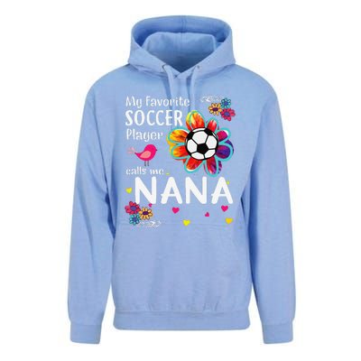 My Favorite Soccer Player Calls Me Nana Soccer Flower Unisex Surf Hoodie