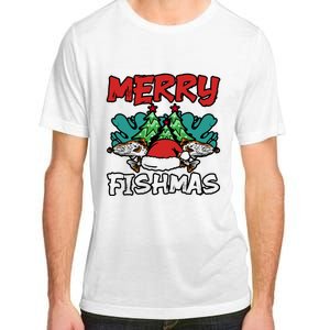 Merry Fishmas Santa Claus Fishing Matching Christmas Costume Adult ChromaSoft Performance T-Shirt