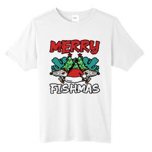 Merry Fishmas Santa Claus Fishing Matching Christmas Costume Tall Fusion ChromaSoft Performance T-Shirt