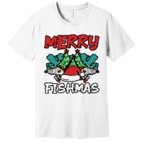 Merry Fishmas Santa Claus Fishing Matching Christmas Costume Premium T-Shirt