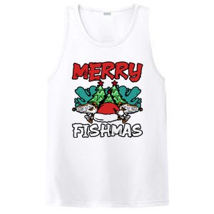 Merry Fishmas Santa Claus Fishing Matching Christmas Costume PosiCharge Competitor Tank