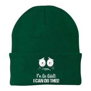 Motivational Funny Saying I'm An Adult I Can Do This Knit Cap Winter Beanie