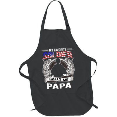 My Favorite Soldier Calls Me Papa Proud Army Grandpa Gift Apron