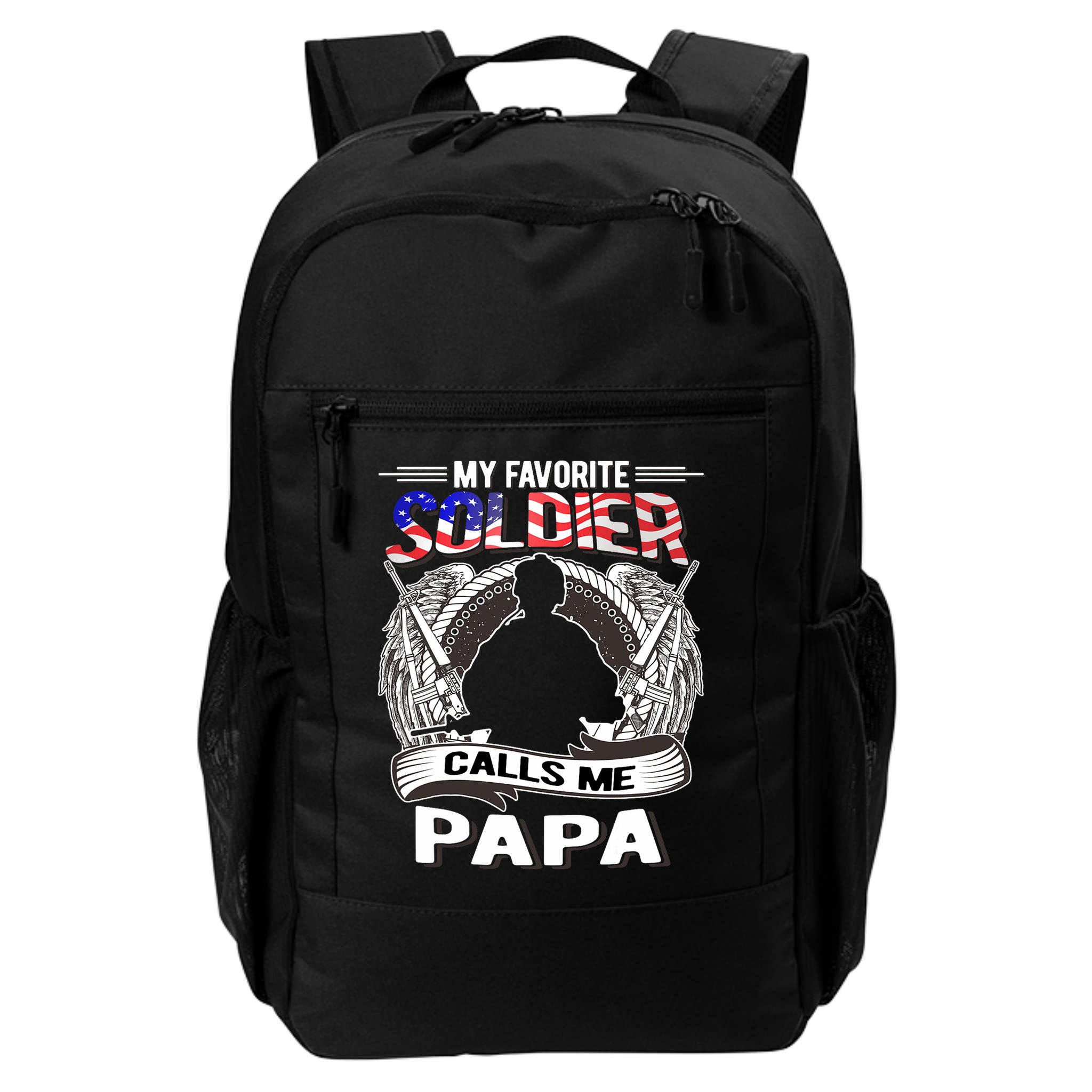 My Favorite Soldier Calls Me Papa Proud Army Grandpa Gift Backpack