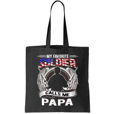 My Favorite Soldier Calls Me Papa Proud Army Grandpa Gift Bag