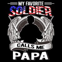 My Favorite Soldier Calls Me Papa Proud Army Grandpa Gift Womens Tank Top