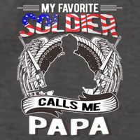 My Favorite Soldier Calls Me Papa Proud Army Grandpa Gift Vector Backpack