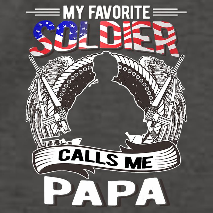 My Favorite Soldier Calls Me Papa Proud Army Grandpa Gift Vector Backpack