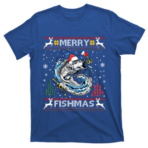 Merry Fishmas Santa Fishing Lovers Funny Fisher Christmas Cute Gift T-Shirt