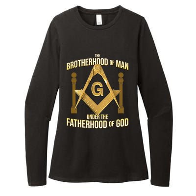 Masonic Fatherhood Square & Compass Freemason Womens CVC Long Sleeve Shirt