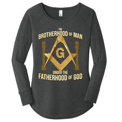 Masonic Fatherhood Square & Compass Freemason Women's Perfect Tri Tunic Long Sleeve Shirt