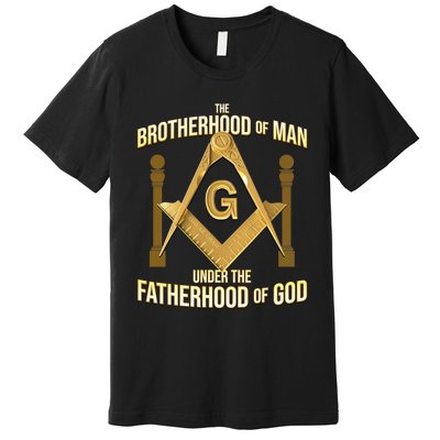 Masonic Fatherhood Square & Compass Freemason Premium T-Shirt