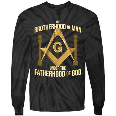 Masonic Fatherhood Square & Compass Freemason Tie-Dye Long Sleeve Shirt