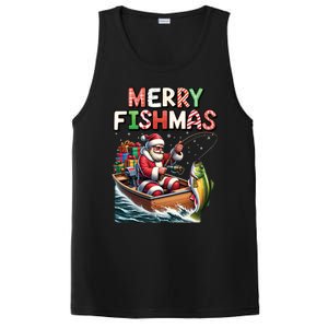 Merry Fishmas Santa Fishing Lovers Funny Fisherman Christmas PosiCharge Competitor Tank