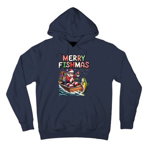 Merry Fishmas Santa Fishing Lovers Funny Fisherman Christmas Hoodie