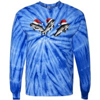 Merry Fishmas Santa Fishing Lovers Funny Fisher Christmas Meaningful Gift Tie-Dye Long Sleeve Shirt