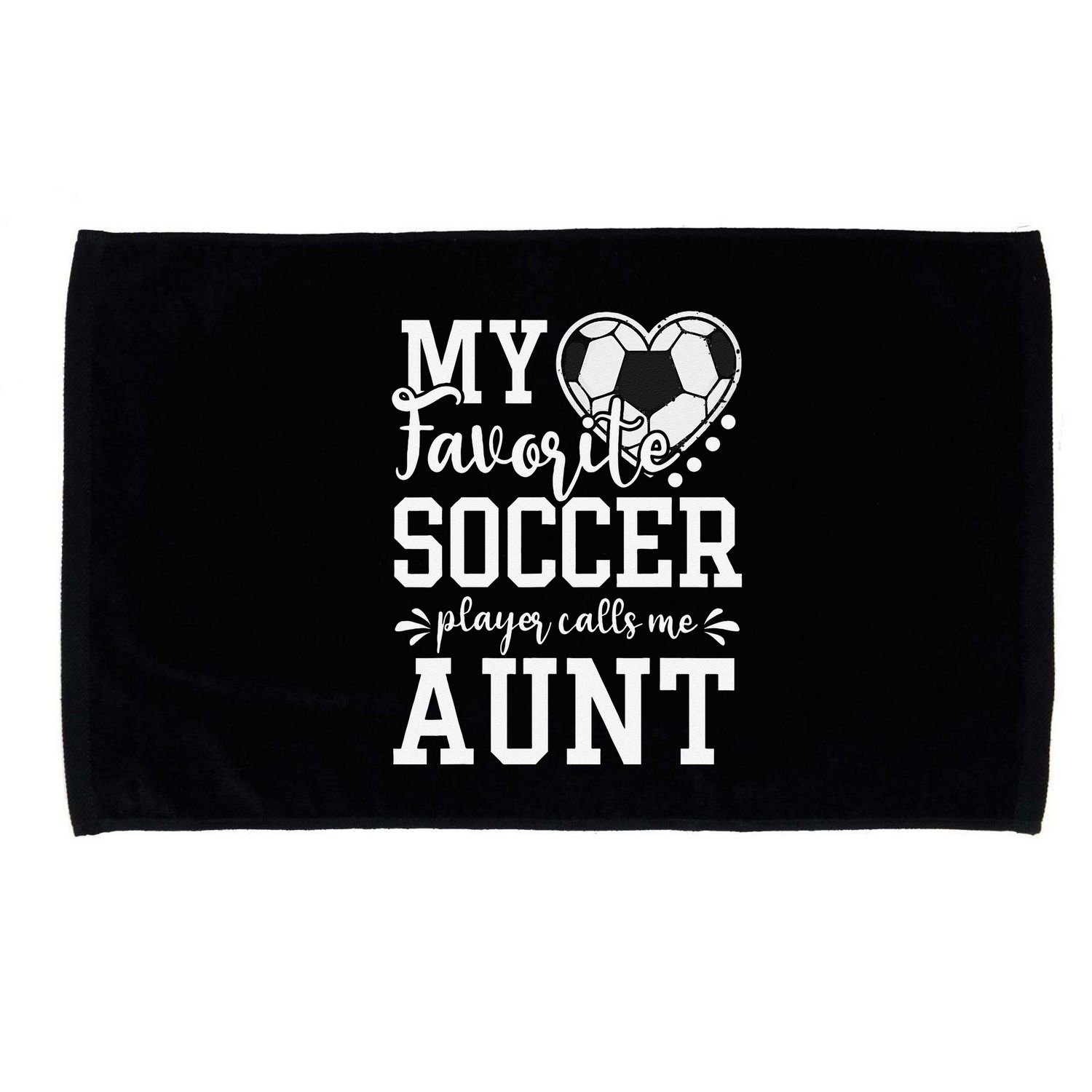 My Favorite Soccer Player Calls Me Aunt Soccer Lover Microfiber Hand Towel