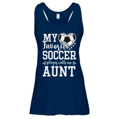 My Favorite Soccer Player Calls Me Aunt Soccer Lover Ladies Essential Flowy Tank