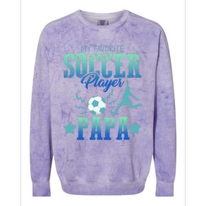 My Favorite Soccer Calls Me Papa Field Player Family Cheer Colorblast Crewneck Sweatshirt