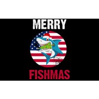 Merry Fishmas Shark America Christmas Bumper Sticker