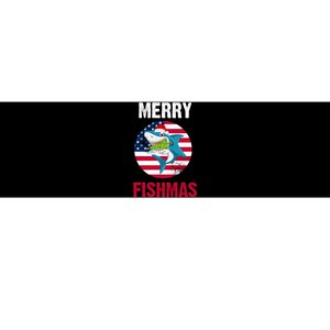 Merry Fishmas Shark America Christmas Bumper Sticker