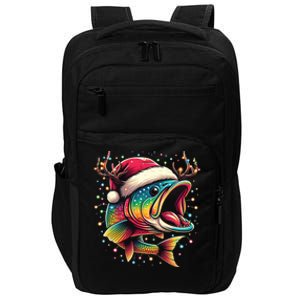 Merry Fishmas Santa Fishing Lovers Funny Fisher Christmas Cute Gift Impact Tech Backpack