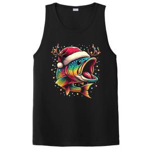 Merry Fishmas Santa Fishing Lovers Funny Fisher Christmas Cute Gift PosiCharge Competitor Tank