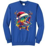 Merry Fishmas Santa Fishing Lovers Funny Fisher Christmas Cute Gift Sweatshirt